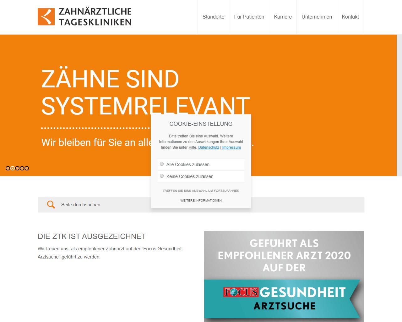 Zahnärztliche Tagesklinik <br> Berufsausübungsgemeinschaft<br>  Dr. Eichenseer MVZ II GmbH