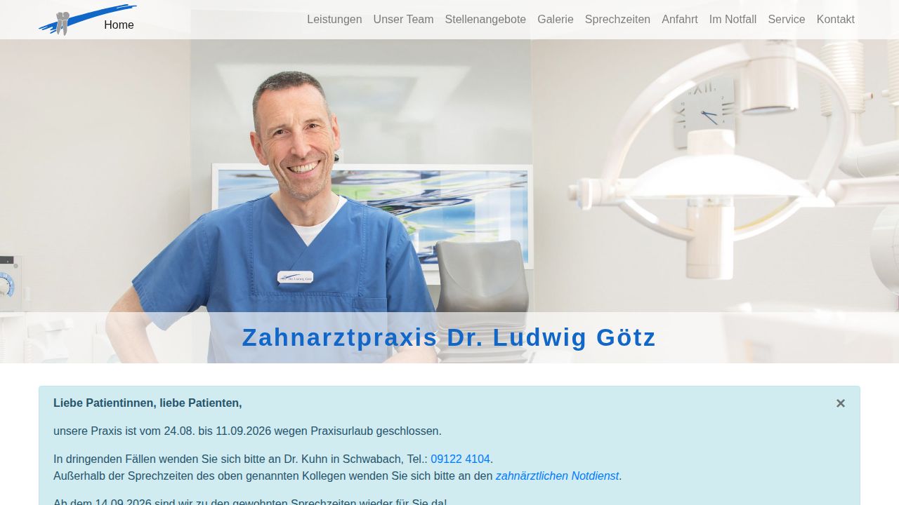 Startseite der Internetseite von Herr Dr. Ludwig G&ouml;tz Dr. Dietrich Niklas