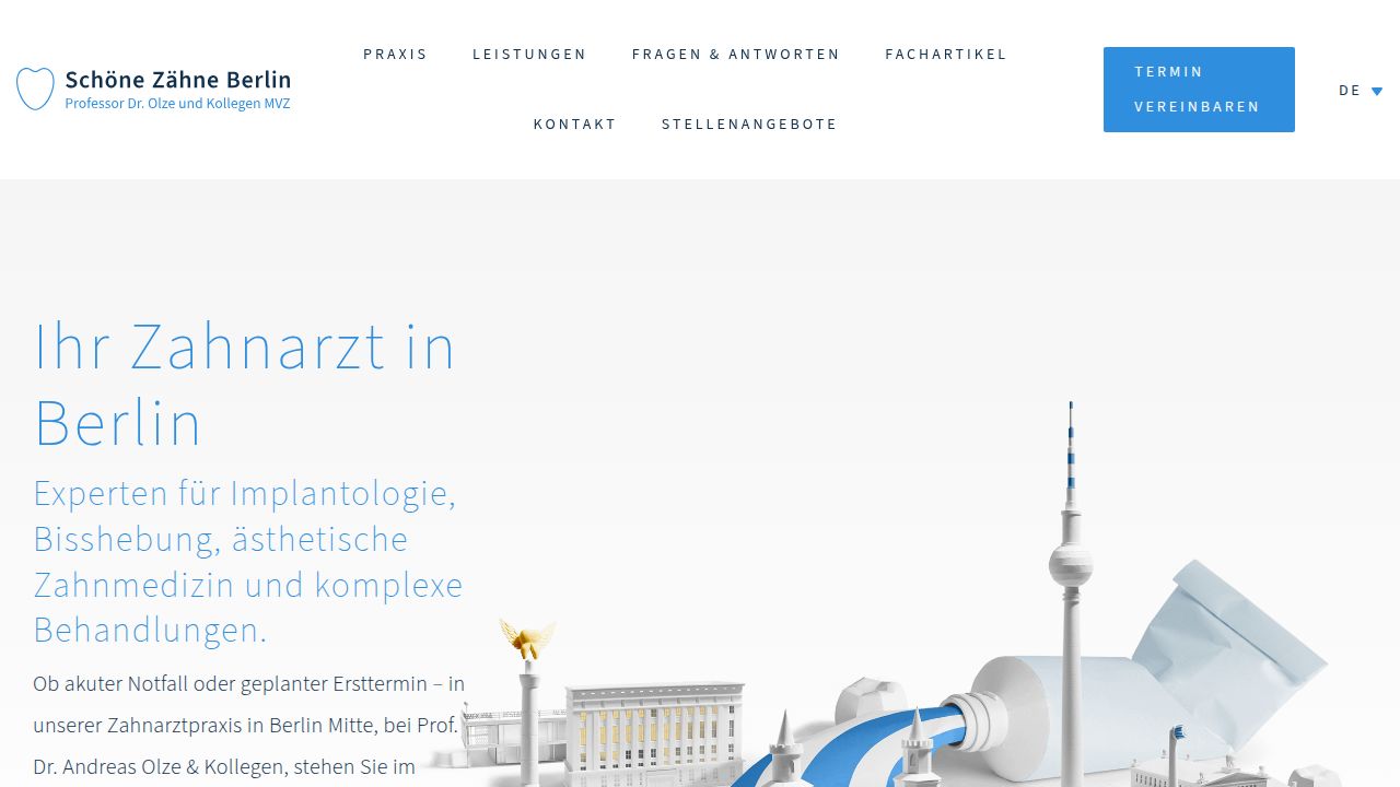 Startseite der Internetseite von Privatdozent Dr. Andreas Olze