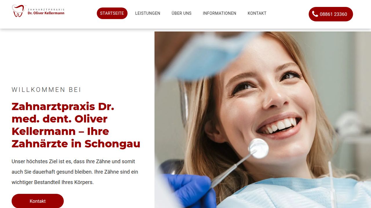 Startseite der Internetseite von Dr. Oliver Kellermann