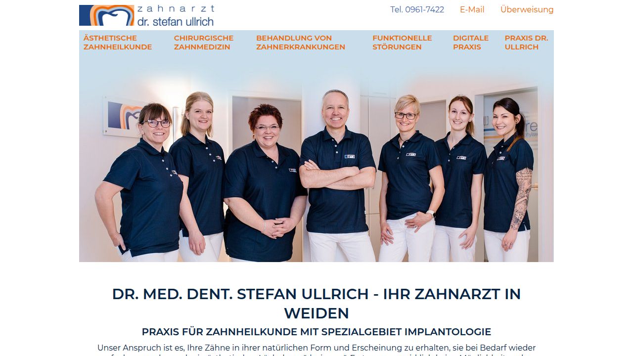 Startseite der Internetseite von Dr. Stefan Ullrich