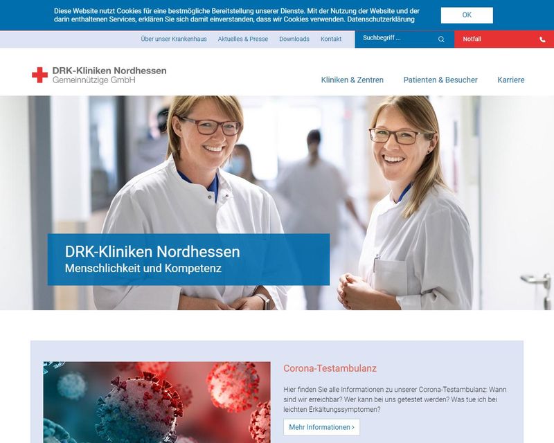 Startseite der Internetseite von Klinik f&uuml;r Mund-, Kiefer- und Gesichtschirurgie  Rotes Kreuz Krankenhaus   Dr. Dr. Hendrik Terheyden