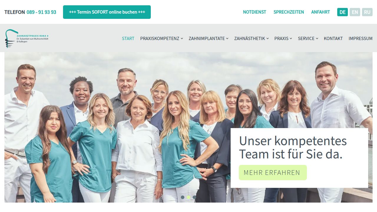 Startseite der Internetseite von Herr Dr. Sebastian von Mohrenschildt
