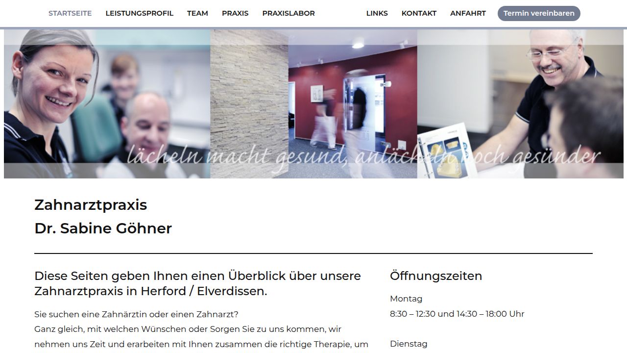 Startseite der Internetseite von Dr. Norbert Kuhlmann  Dr. Sabine G&ouml;hner