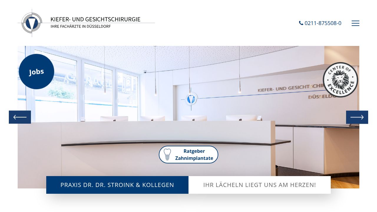 Startseite der Internetseite von Kieferchirurgische Gemeinschaftspraxis    Dr. Dr. Stroink und Kollegen