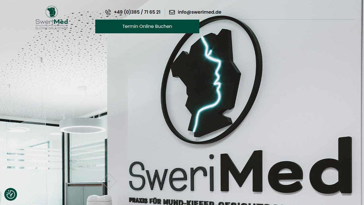 Startseite der Internetseite von Praxisgemeinschaft f&uuml;r MKG-Chirurgie   Schrumpf - Wallstabe