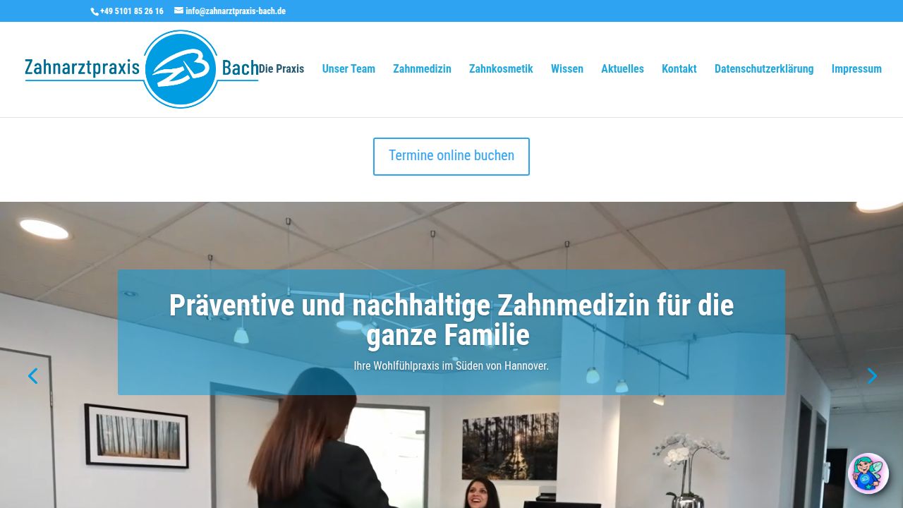 Startseite der Internetseite von Herr Dr. Jan Peter Bach