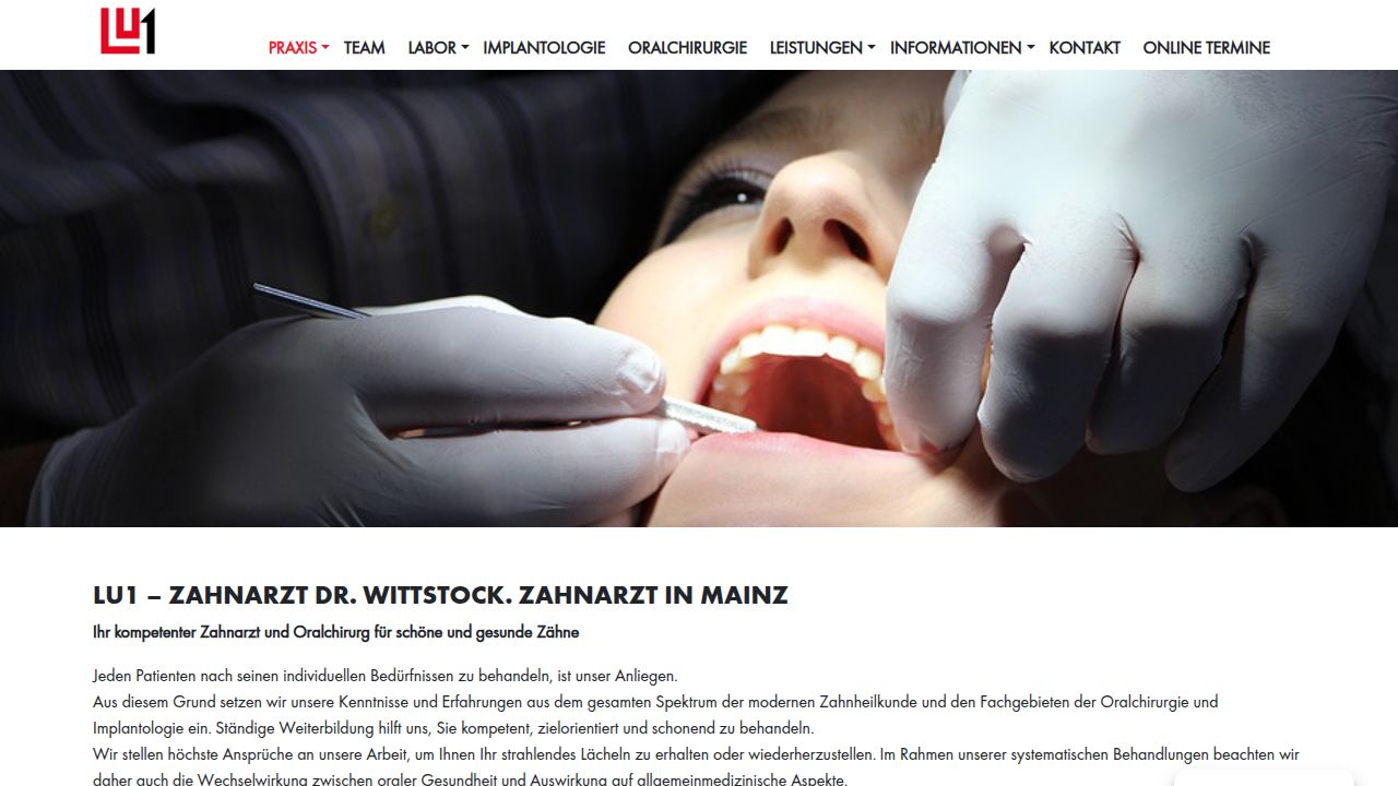 Startseite der Internetseite von Herr Dr. Gero Wittstock