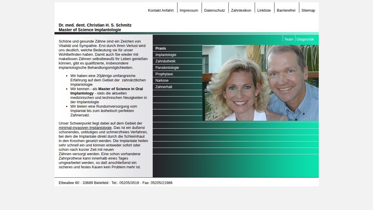 Startseite der Internetseite von Dr. Christian Schmitz