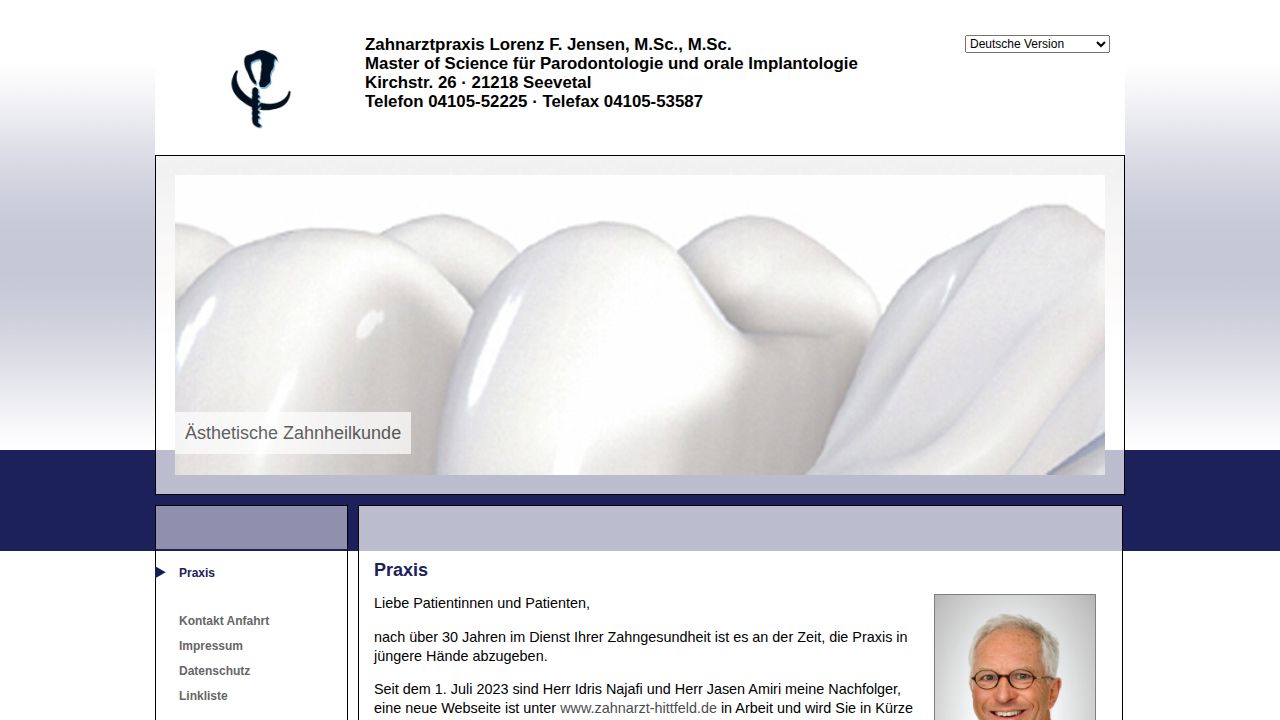 Startseite der Internetseite von Herr Lorenz F. Jensen, MSc, MSc