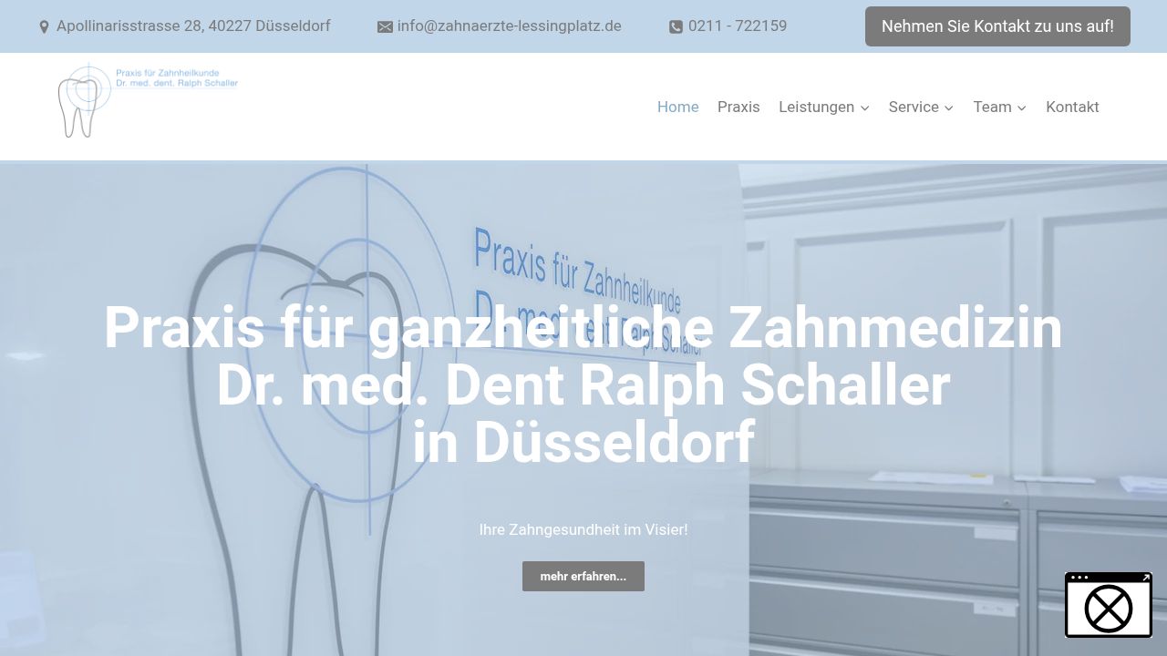 Startseite der Internetseite von Herr Dr. Ralph  Schaller