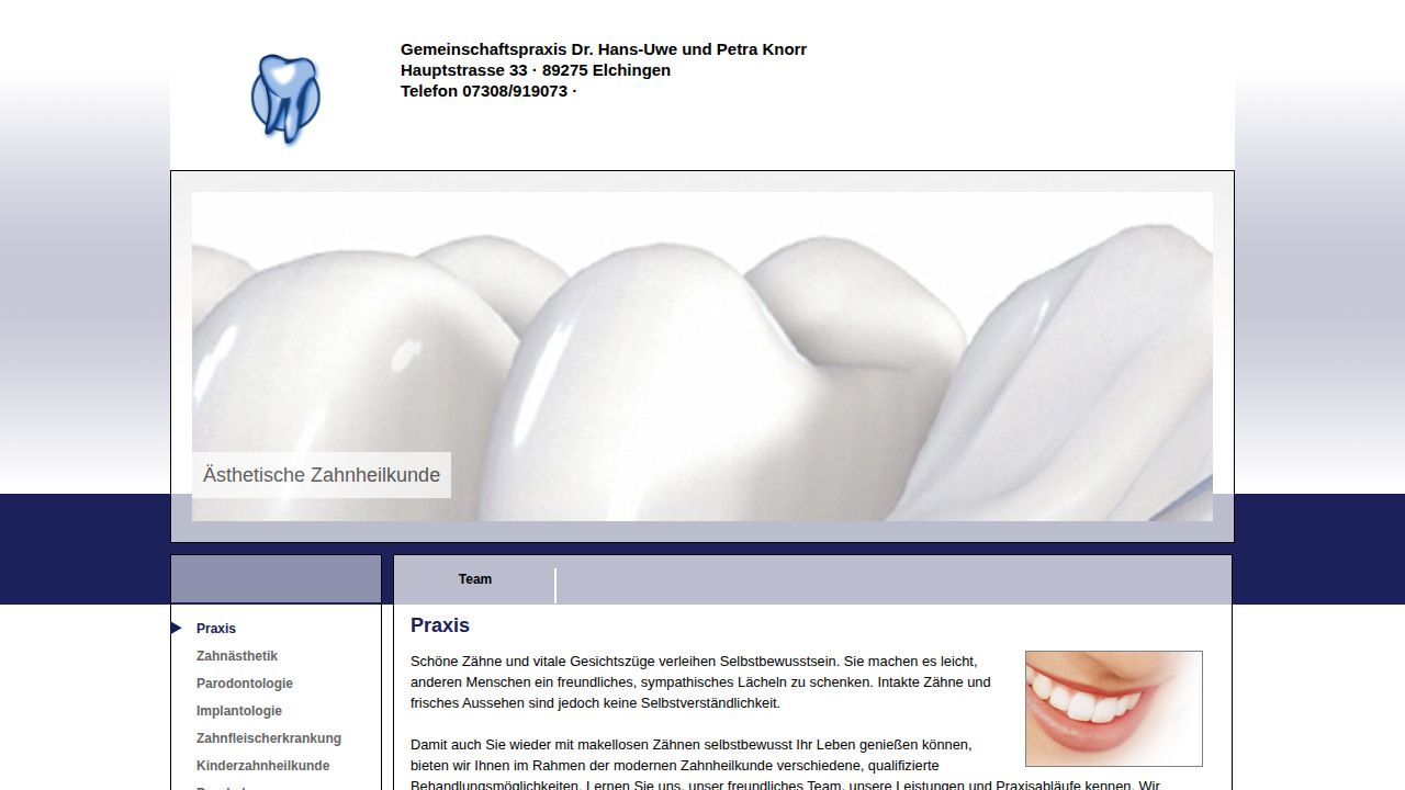 Startseite der Internetseite von Dr. Hans-Uwe Knorr