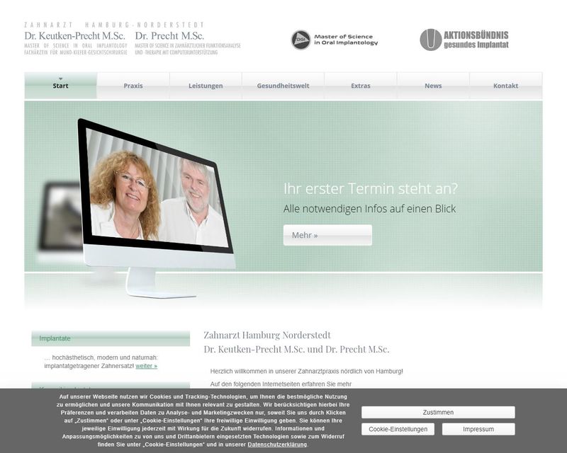 Startseite der Internetseite von Herr Dr. Ulrich Precht