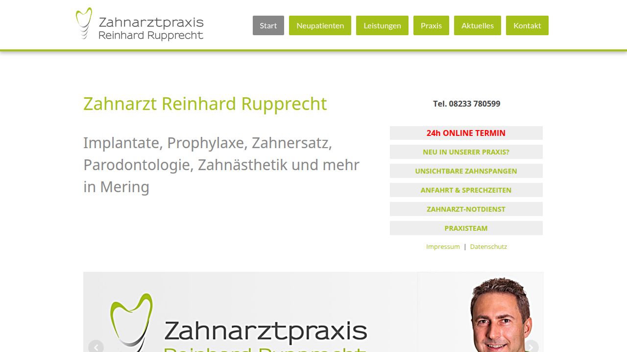 Startseite der Internetseite von Herr Reinhard Rupprecht