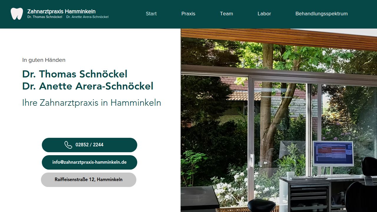 Startseite der Internetseite von Dr.  Thomas Schn&ouml;ckel