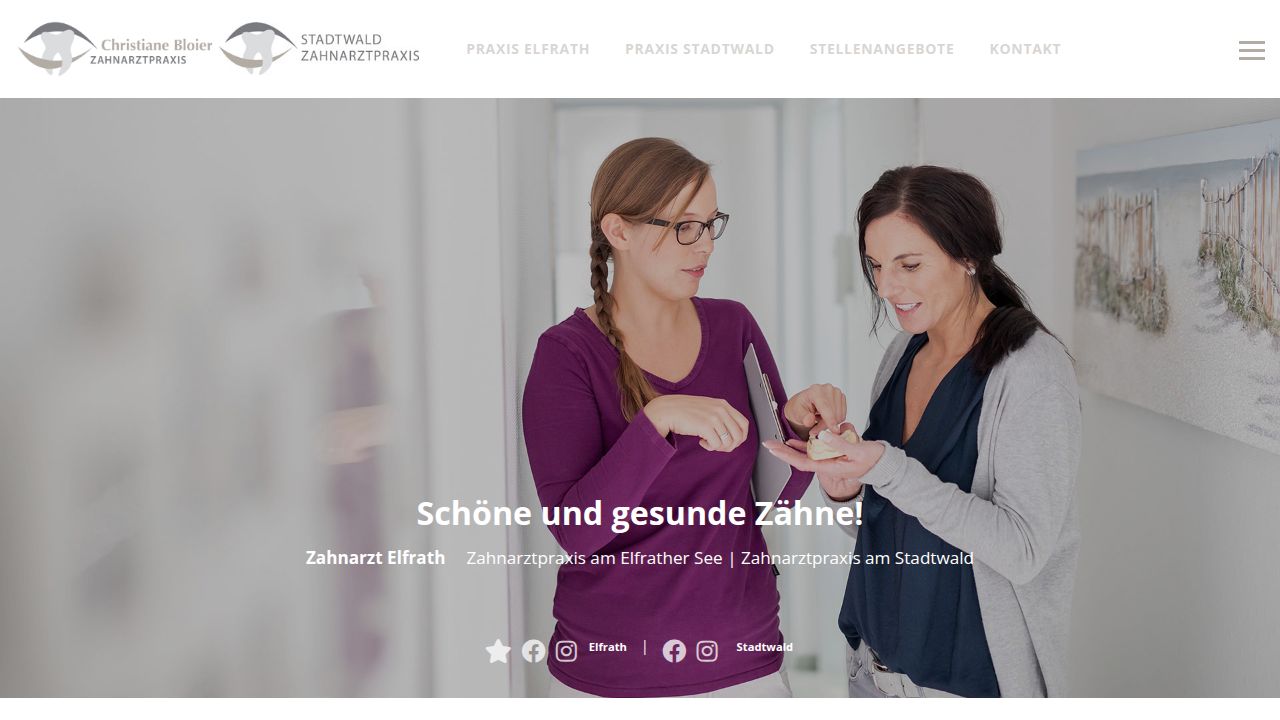 Startseite der Internetseite von Christiane Bloier