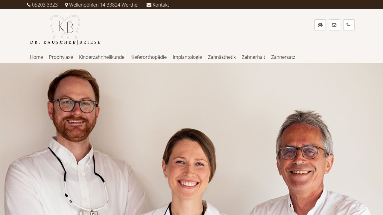 Startseite der Internetseite von Dr. Norbert Kauschke