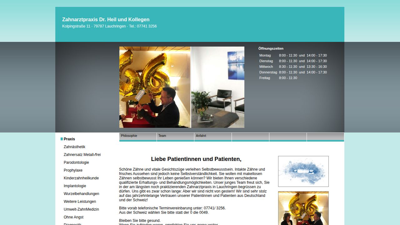 Startseite der Internetseite von Dr. Klaus Peter Radler