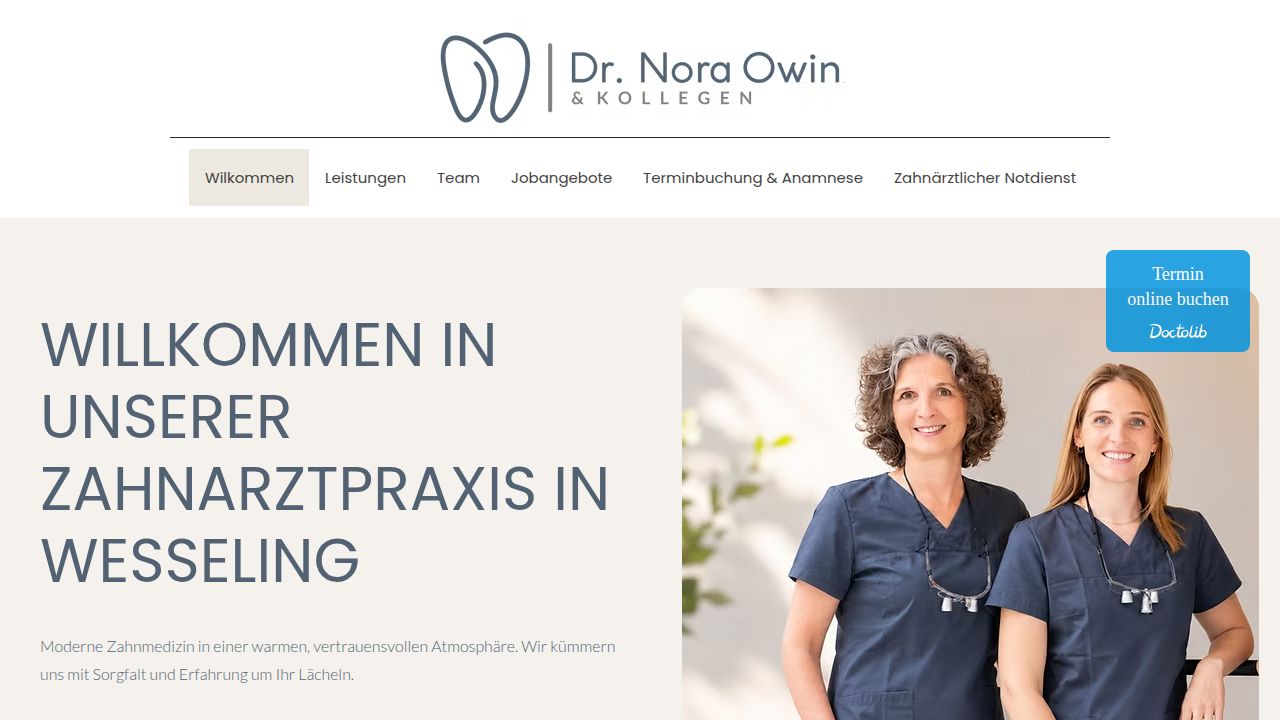 Startseite der Internetseite von Dr. Klaus Owin