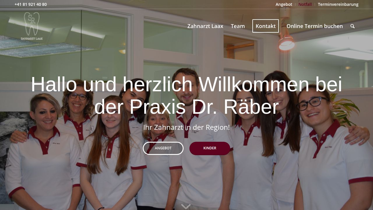 Startseite der Internetseite von Dr. Silas T. R&auml;ber