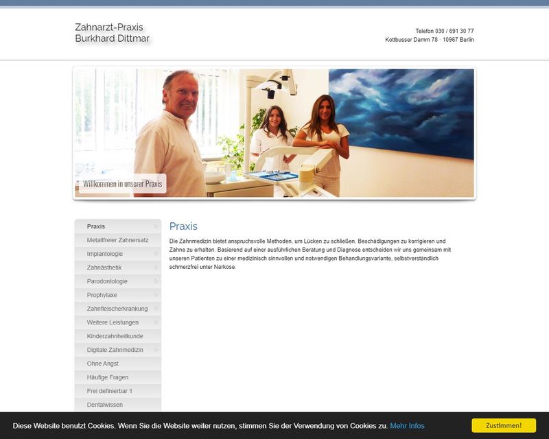 Startseite der Internetseite von Burkhard Dittmar