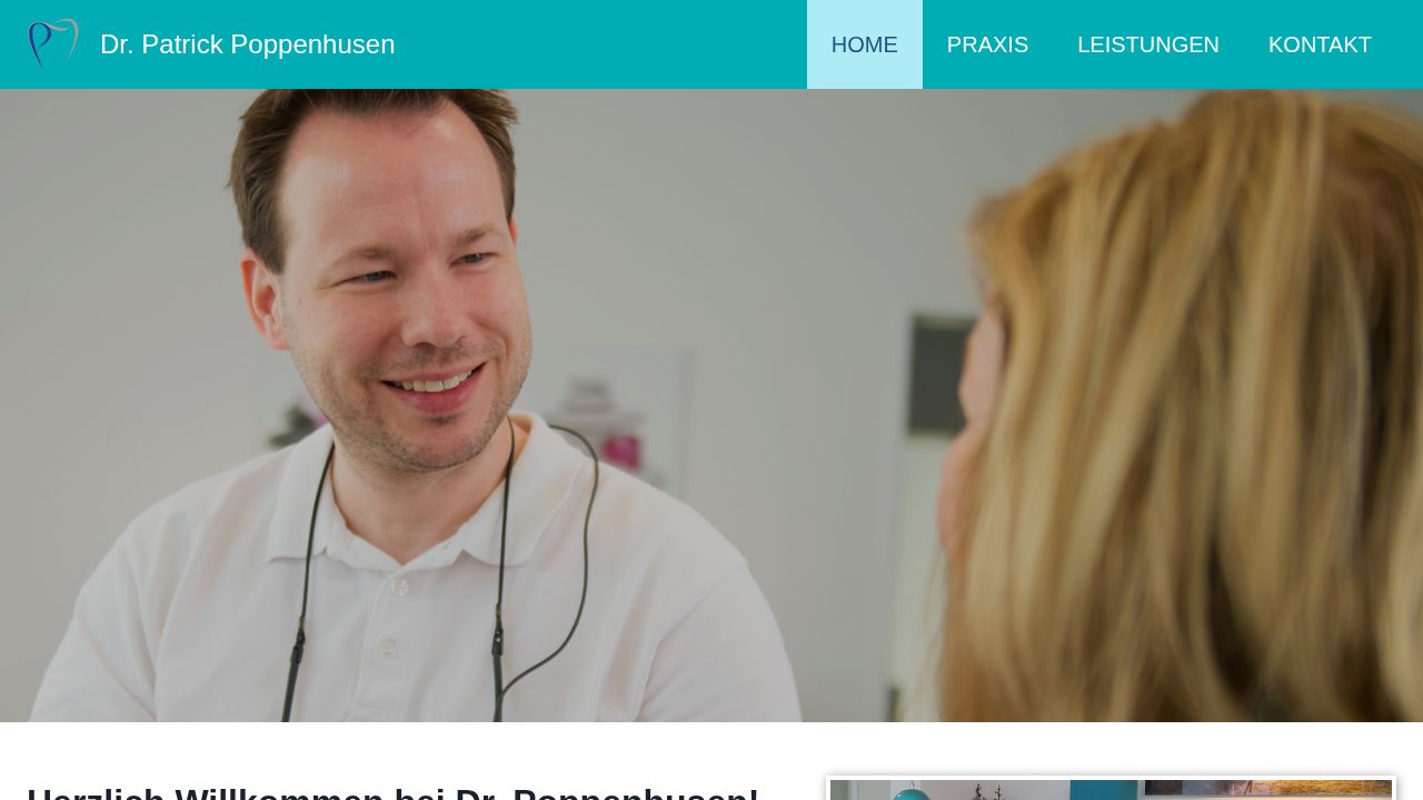 Startseite der Internetseite von Patrick Poppenhusen