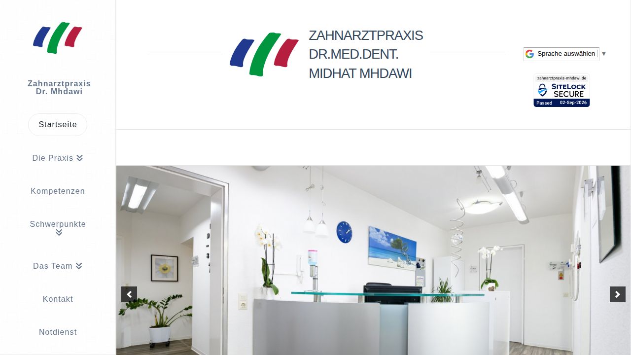 Startseite der Internetseite von Dr. Midhat Mhdawi