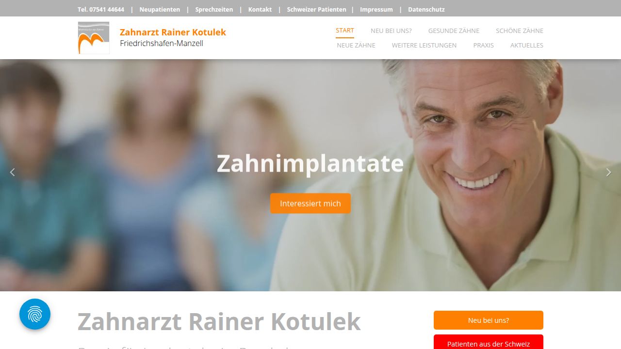 Startseite der Internetseite von Herr Rainer Kotulek