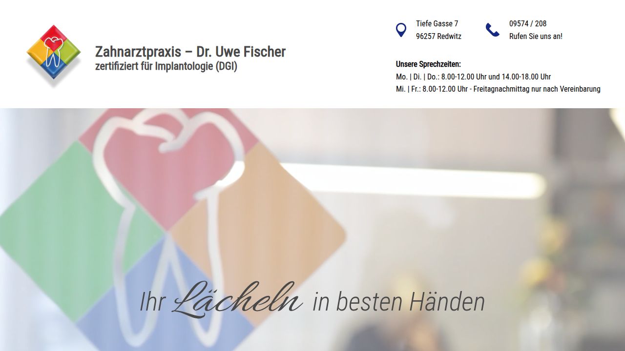 Startseite der Internetseite von Herr Dr. Uwe Fischer