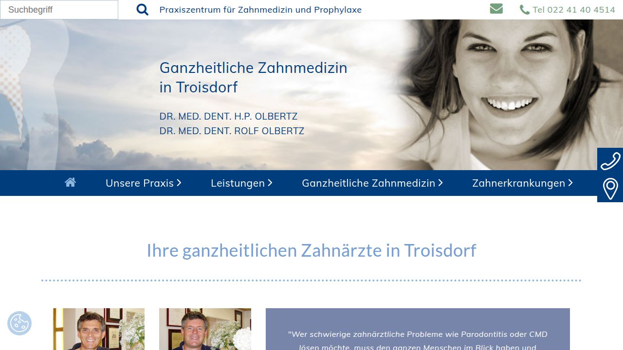 Startseite der Internetseite von Herr Dr. Rolf Olbertz
