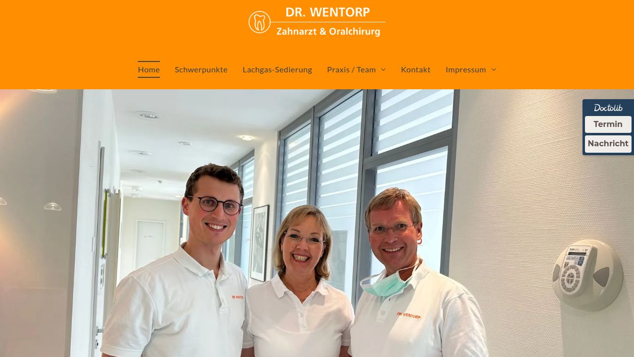 Startseite der Internetseite von Herr Dr.  Wulf Wentorp