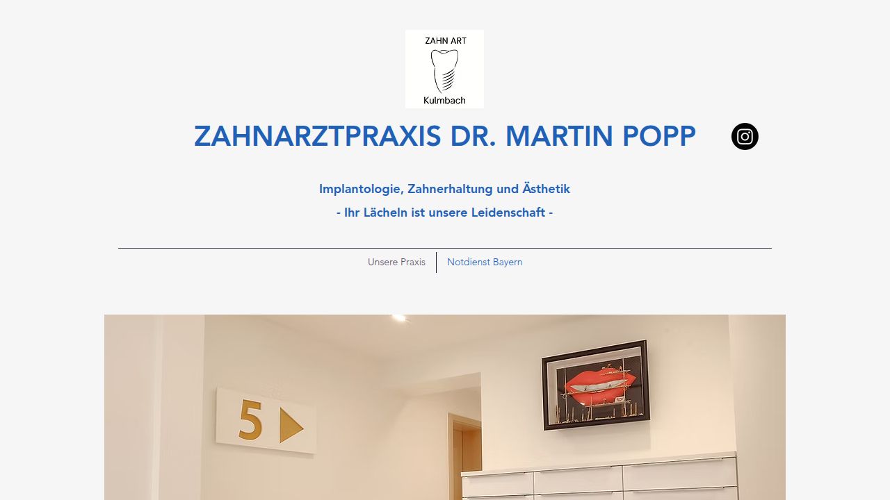 Startseite der Internetseite von Herr Dr. Martin Popp