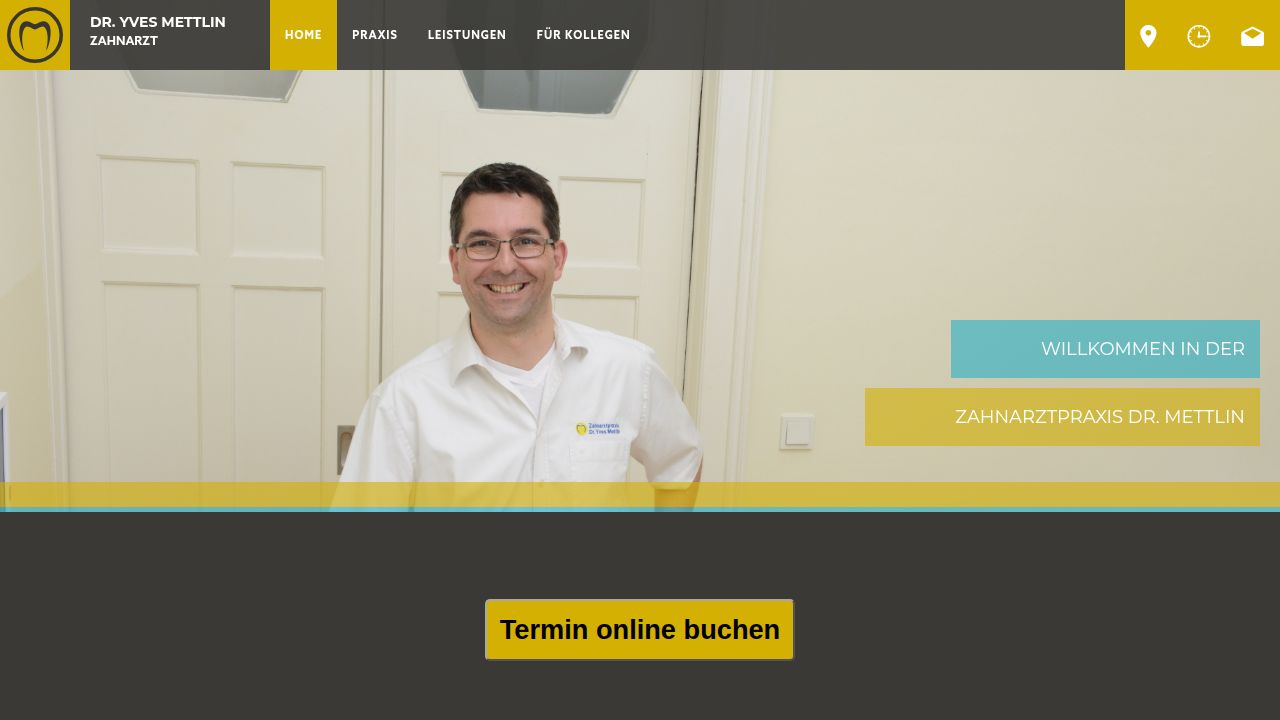 Startseite der Internetseite von Herr Dr. Yves Mettlin
