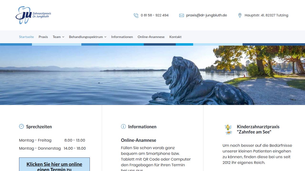 Startseite der Internetseite von Herr Dr. Thomas Jungbluth