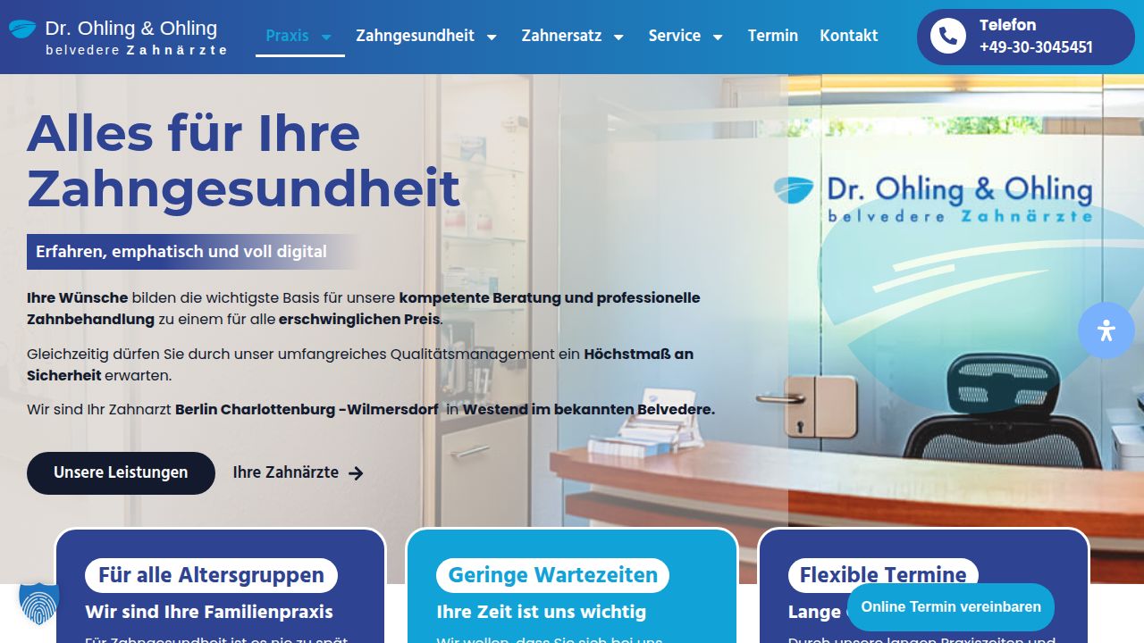 Startseite der Internetseite von Herr Dr. Sven-Anneus Ohling
