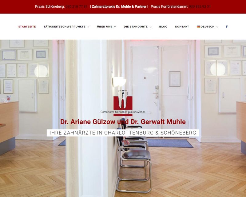 Startseite der Internetseite von Herr Dr. Gerwalt Muhle