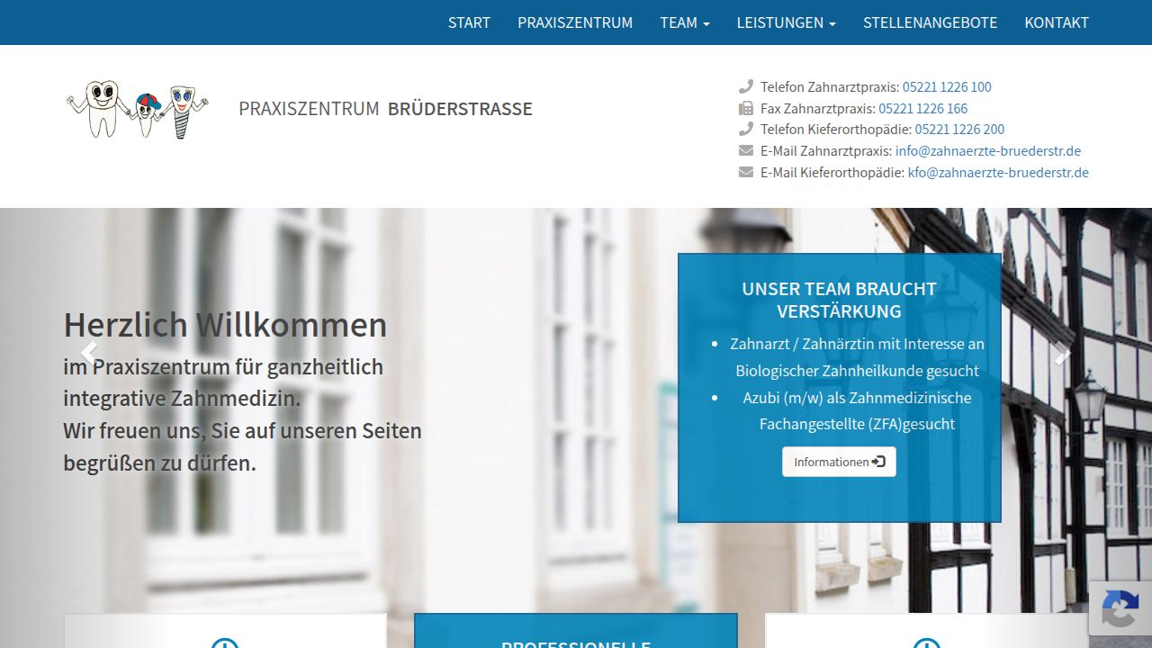 Startseite der Internetseite von Herr Dr. med.dent. Jens Heidemann