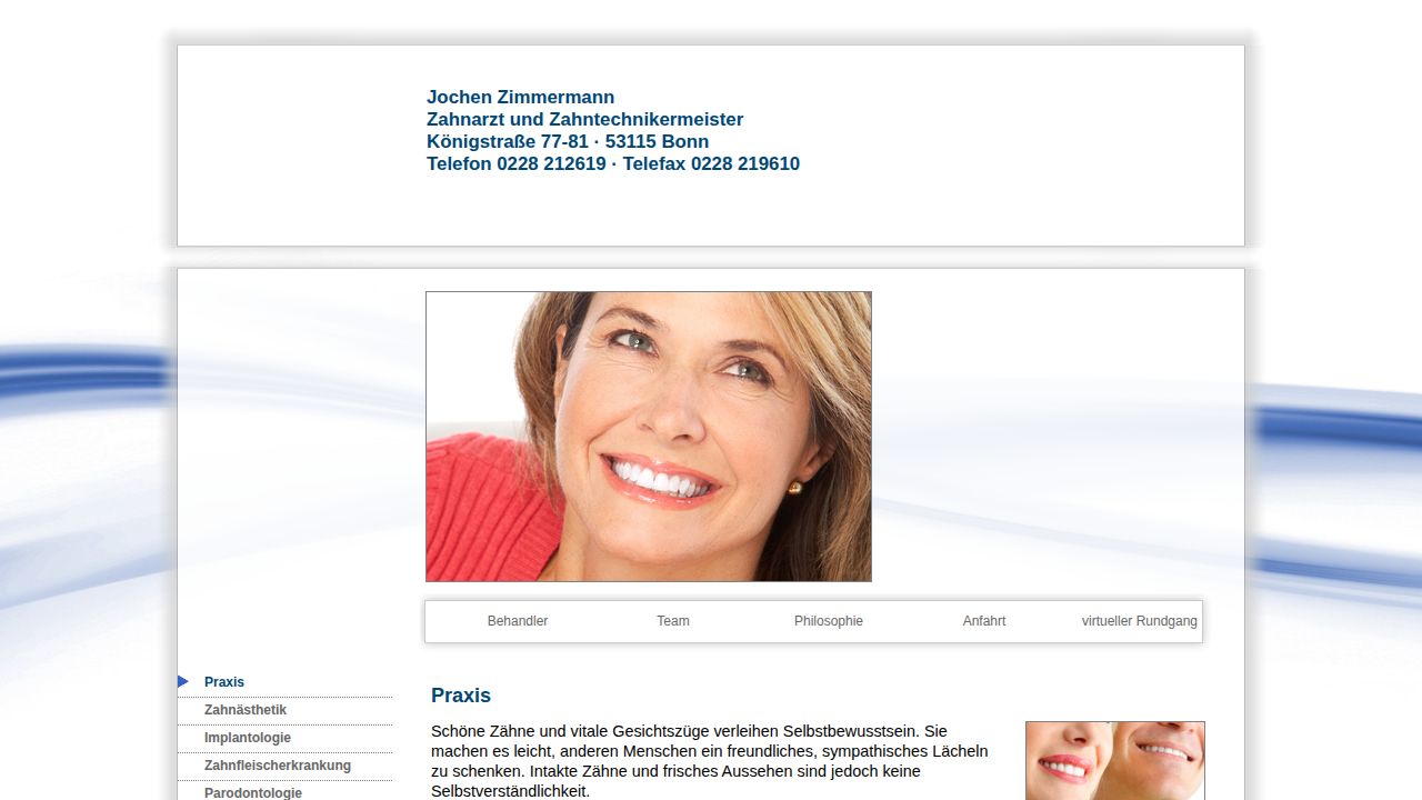 Startseite der Internetseite von Herr Jochen Zimmermann